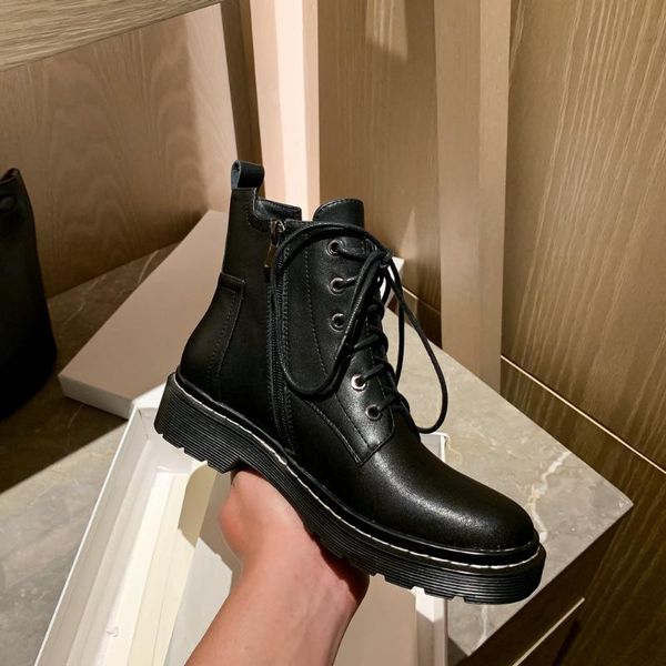 new winter 100% genuine leather ankle women boots riding boots motorcycle female women shoes cowhide size 34-43, Black