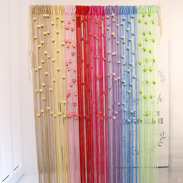 door line curtain rose flower shape window thread curtain hanging vestibule string curtains tassel decoration home diy
door line curtain rose flower shape window thread curtain hanging vestibule string curtains tassel decoration home diy