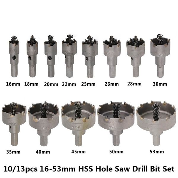 6/10/13pcs 16-65mm hss hole saw drill bit set carbide tip hole saw cutter for wood/metal working core drill bit
6/10/13pcs 16-65mm hss hole saw drill bit set carbide tip hole saw cutter for wood/metal working core drill bit