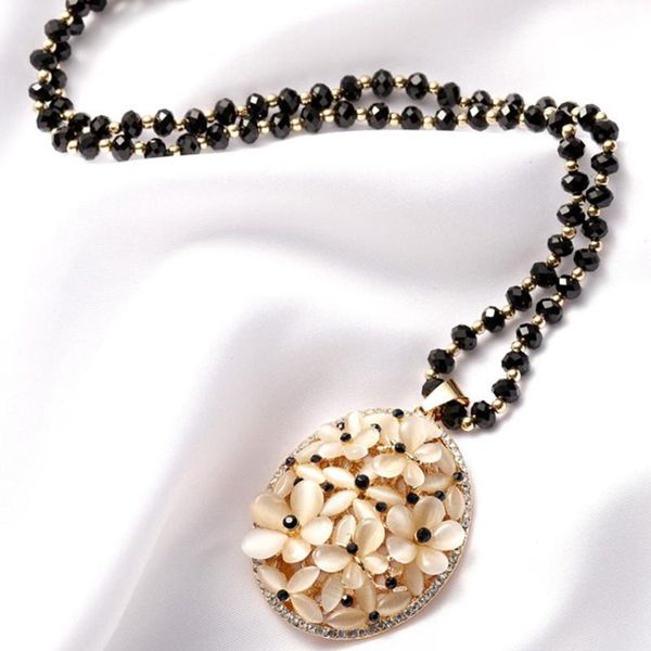 pendant necklaces fyjs unique light yellow gold color layer flower cat eye stone long beads chain necklace fashion jewelry, Silver
pendant necklaces fyjs unique light yellow gold color layer flower cat eye stone long beads chain necklace fashion jewelry, Silver