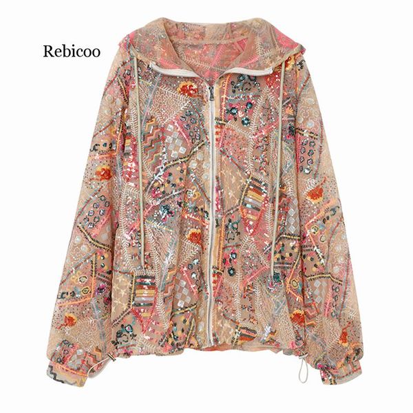 women's jackets summer loose casual sequin embroidery hooded coats lace straight long sleeve cardigan jacket outerwear, Black;brown
women's jackets summer loose casual sequin embroidery hooded coats lace straight long sleeve cardigan jacket outerwear, Black;brown