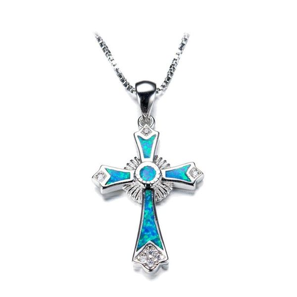 pendant necklaces opal cross necklace for women 2021 jewelry simple holiday gift light luxury fashion, Silver
pendant necklaces opal cross necklace for women 2021 jewelry simple holiday gift light luxury fashion, Silver