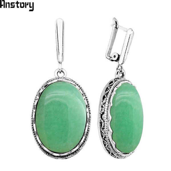 big oval natural stone jades earrings for women hollow flower pendant antique silver plated fashion jewelry te368
big oval natural stone jades earrings for women hollow flower pendant antique silver plated fashion jewelry te368