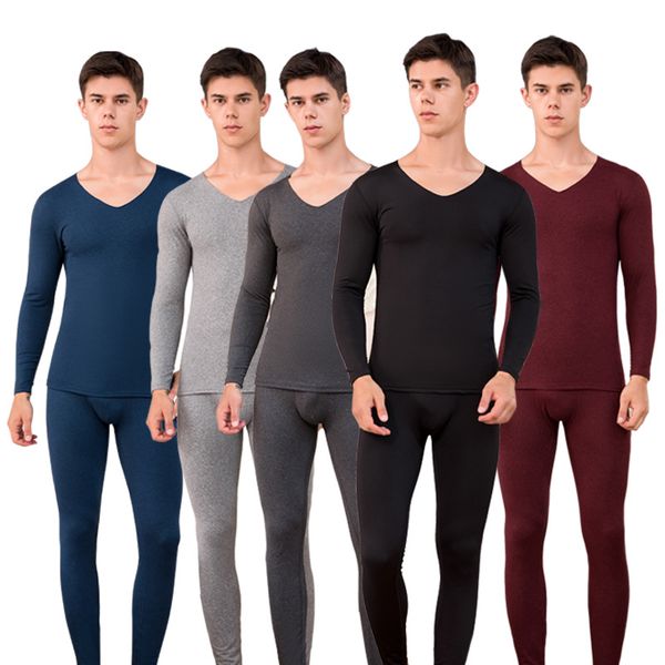 men's thermal underwear male winter trackless sets thickened velvet invisible v-collar warm long johns, Black;white
men's thermal underwear male winter trackless sets thickened velvet invisible v-collar warm long johns, Black;white