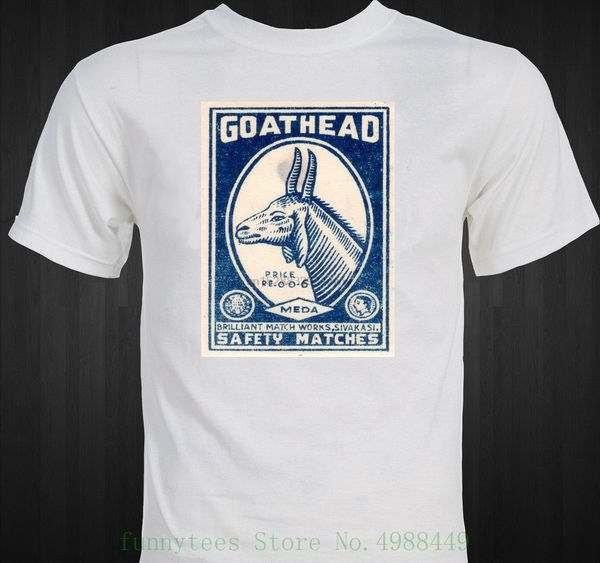 goathead - funny weird vintage matchbox - unique t shirt white t shirt fashion short sleeve
goathead - funny weird vintage matchbox - unique t shirt white t shirt fashion short sleeve