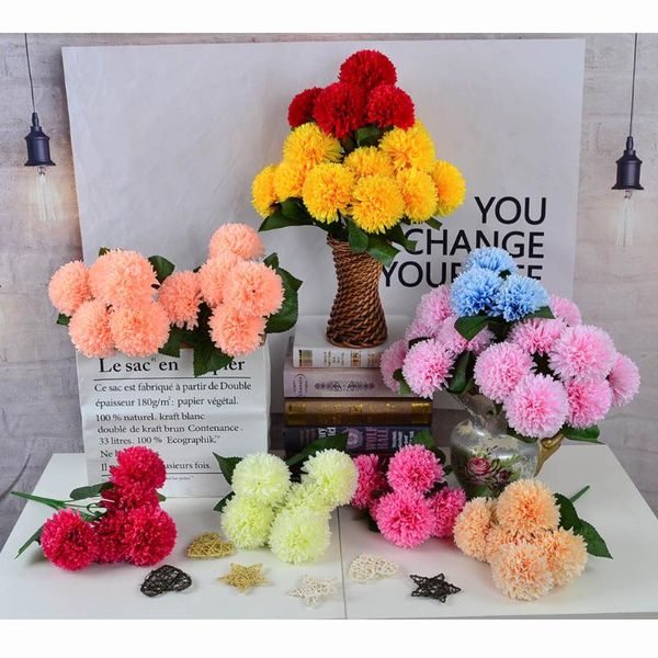5 heads fake flowers artificial flower with leaves bouquet wedding party ceremony floral decor silk cloth
5 heads fake flowers artificial flower with leaves bouquet wedding party ceremony floral decor silk cloth