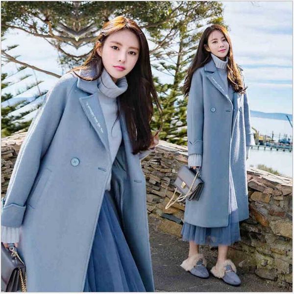 women's wool & blends women jacket coat long blend outerwear 2021 autumn winter wear overcoat female ladies woolen coats clothes z300, Black
women's wool & blends women jacket coat long blend outerwear 2021 autumn winter wear overcoat female ladies woolen coats clothes z300, Black