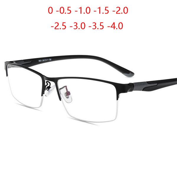 half frame clear mirror optic glasses men student square 1.56 aspherical lens prescription spectacle women 0 -0.5 -0.75 to -6.0, White;black
half frame clear mirror optic glasses men student square 1.56 aspherical lens prescription spectacle women 0 -0.5 -0.75 to -6.0, White;black