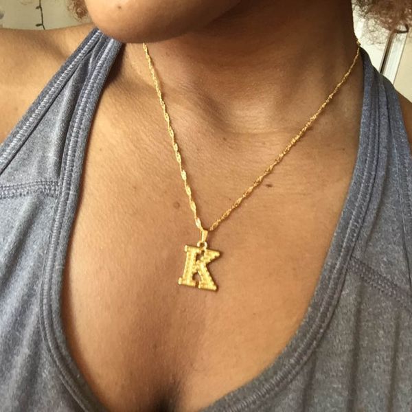 initial 26 letter necklaces gold pendant choker necklace for women couple name necklace collares mujer collier femme jewelry, Silver
initial 26 letter necklaces gold pendant choker necklace for women couple name necklace collares mujer collier femme jewelry, Silver