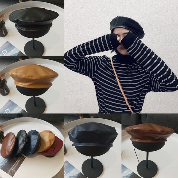 berets vintage faux pu leather beret hat women men autumn winter flat cap solid black coffee camel wine red navy fashion french, Blue;gray
berets vintage faux pu leather beret hat women men autumn winter flat cap solid black coffee camel wine red navy fashion french, Blue;gray