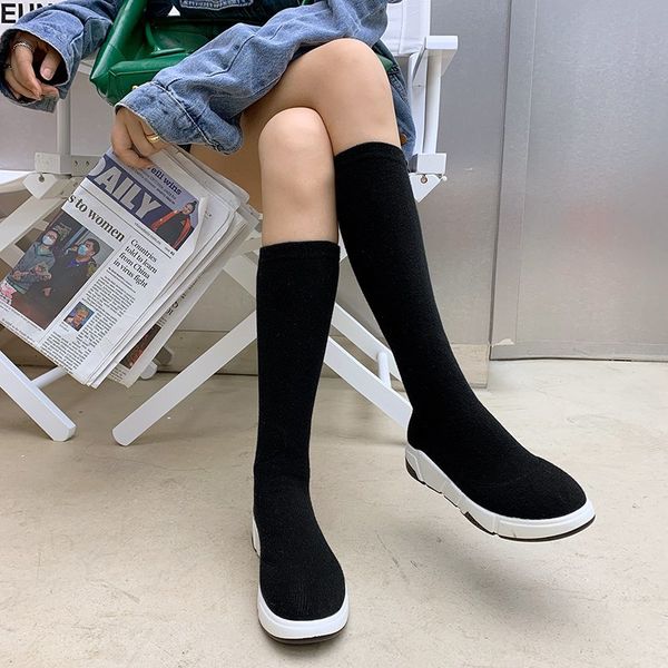 autum elastic knitted over the knee sock boots women 2020 black slim platform high boots woman slip on wedges shoes
autum elastic knitted over the knee sock boots women 2020 black slim platform high boots woman slip on wedges shoes
