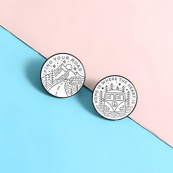 pins, brooches simple sketch bus enamel pins 'find your road' 'home is where the heart is' inspiring badges gifts for wo, Gray
pins, brooches simple sketch bus enamel pins 'find your road' 'home is where the heart is' inspiring badges gifts for wo, Gray
