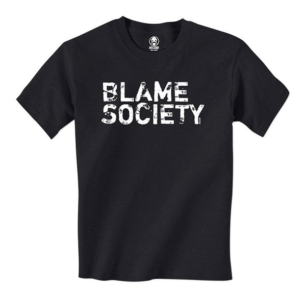 blame society - distressed mens t-shirt fashion mens short sleeve t shirt cotton t shirts pride creature