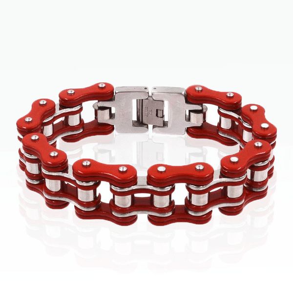 2020 new punk red bracelet motorcycle men's bracelets stainless steel man bicycle 16mm wideth braclet jewelry gift for a man, Black
2020 new punk red bracelet motorcycle men's bracelets stainless steel man bicycle 16mm wideth braclet jewelry gift for a man, Black
