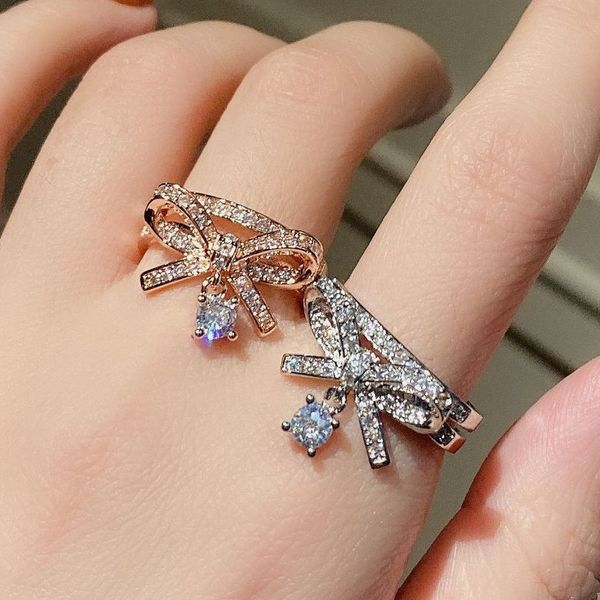 wedding rings fashion cute bowknot design crystal rosegold white color ring shiny opening for women, Slivery;golden
wedding rings fashion cute bowknot design crystal rosegold white color ring shiny opening for women, Slivery;golden