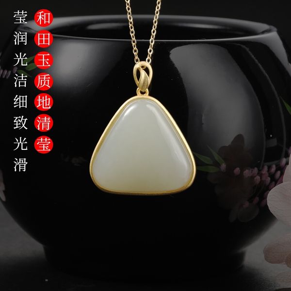 2020 new style is chinese style pendant fashion simple pendant necklace gold necklace hetian jade, Silver
2020 new style is chinese style pendant fashion simple pendant necklace gold necklace hetian jade, Silver