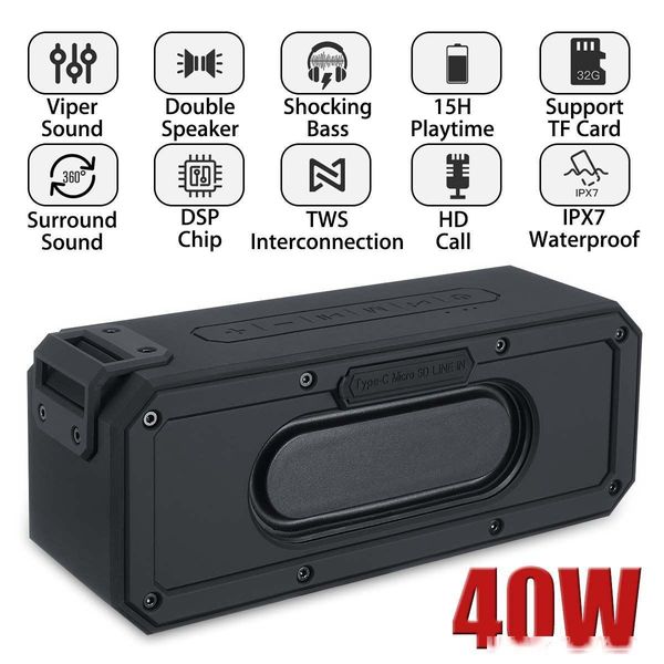40w bluetooth speaker column portable speaker ipx7 waterproof subwoofer with 360 stereo sound outdoor speakers boombox
40w bluetooth speaker column portable speaker ipx7 waterproof subwoofer with 360 stereo sound outdoor speakers boombox