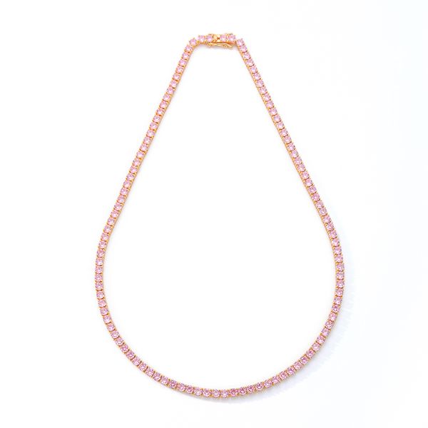 2020 iced out cubic zirconia 4mm cz tennis chain necklace women birthday gift pink stones jewelry, Silver
2020 iced out cubic zirconia 4mm cz tennis chain necklace women birthday gift pink stones jewelry, Silver