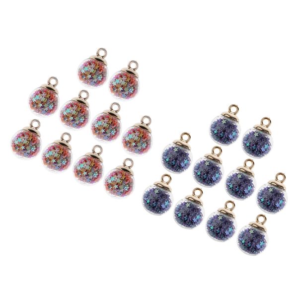 20 pieces 16mm tiny star glass ball charms pendant diy craft purple+colored, Black
20 pieces 16mm tiny star glass ball charms pendant diy craft purple+colored, Black