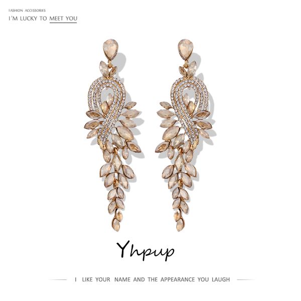 yhpup elegant luxury leaves leaf rhinestone drop statement earring women bridal chandelier wedding party earrings bijoux brincos, Silver
yhpup elegant luxury leaves leaf rhinestone drop statement earring women bridal chandelier wedding party earrings bijoux brincos, Silver