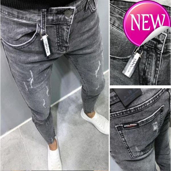 2020 social fashion students guy ankle length pants male tight feet male gray skinny jeans homme ripped hole cowboy pencil pants, Blue
2020 social fashion students guy ankle length pants male tight feet male gray skinny jeans homme ripped hole cowboy pencil pants, Blue