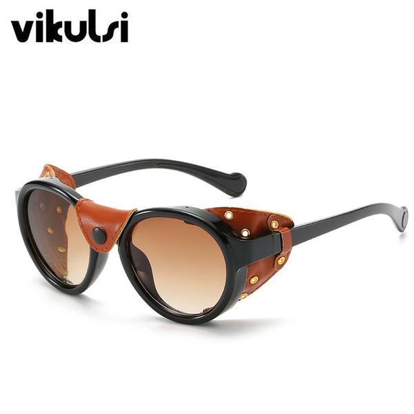 sunglasses gothic punk men pilot women 2021 fashion luxury pu windproof oversized round for female shades uv400, White;black
sunglasses gothic punk men pilot women 2021 fashion luxury pu windproof oversized round for female shades uv400, White;black