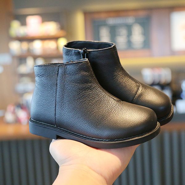 children boots autumn winter leather school girls shoes fashion snow warm waterproof kids smt002, Black;grey
children boots autumn winter leather school girls shoes fashion snow warm waterproof kids smt002, Black;grey