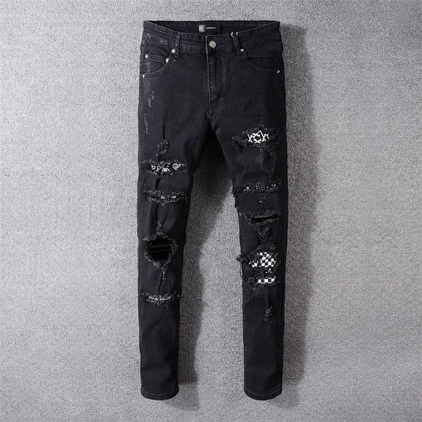 2020 mens jeans #538 distressed motorcycle biker jeans slim ripped hole stripe famous brand denim pants hip hop jeans, Blue
2020 mens jeans #538 distressed motorcycle biker jeans slim ripped hole stripe famous brand denim pants hip hop jeans, Blue
