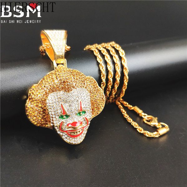 pendant necklaces european and american funny christmas classic dress up drama clown micro inlaid zircon hip hop hip-hop necklace, Silver
pendant necklaces european and american funny christmas classic dress up drama clown micro inlaid zircon hip hop hip-hop necklace, Silver