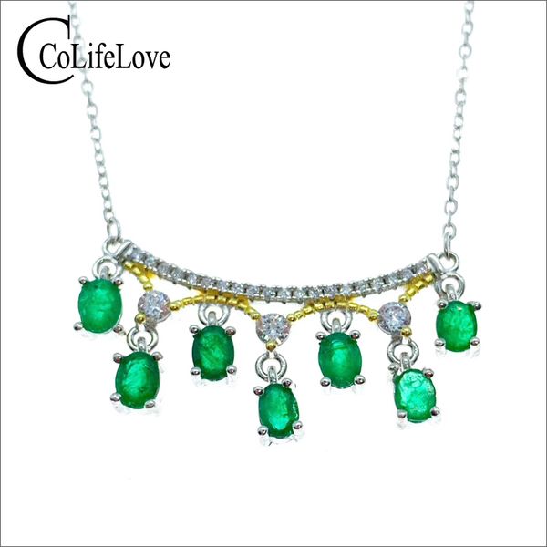 colife jewelry 7 pieces natural emerald necklace for wedding 3*4mm oval emerald necklace 925 silver jewelry girl gift
colife jewelry 7 pieces natural emerald necklace for wedding 3*4mm oval emerald necklace 925 silver jewelry girl gift