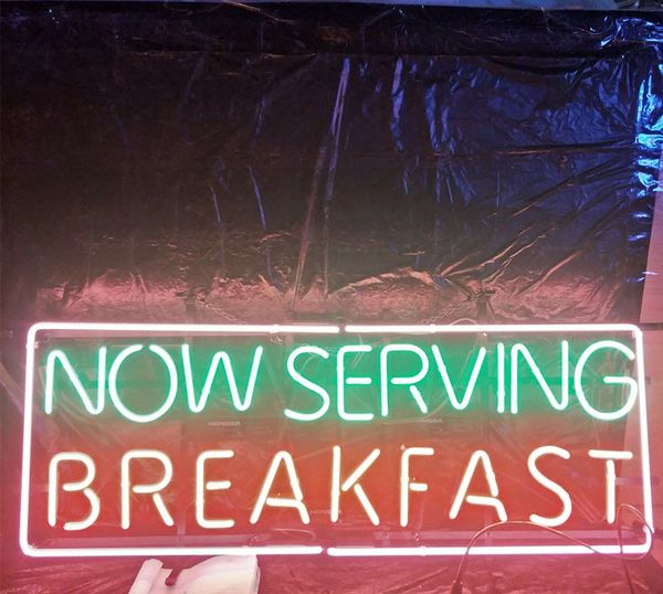 now serving breakfast neon sign light custom outdoor bar club display entertainment decoration neon lamp light with metal frame backing
now serving breakfast neon sign light custom outdoor bar club display entertainment decoration neon lamp light with metal frame backing