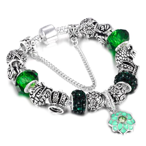 spinner silver plated charm bracelet for women snake chain & murano glass beads brand bracelet authentic jewelry, Golden;silver
spinner silver plated charm bracelet for women snake chain & murano glass beads brand bracelet authentic jewelry, Golden;silver