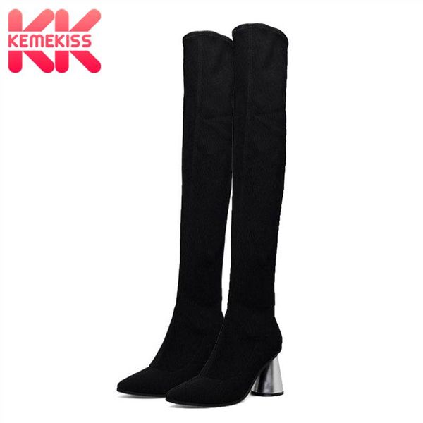 kemekiss women over knee boots fall winter pointed toe stretch shoes women strange heeled footwear size 34-39, Black
kemekiss women over knee boots fall winter pointed toe stretch shoes women strange heeled footwear size 34-39, Black