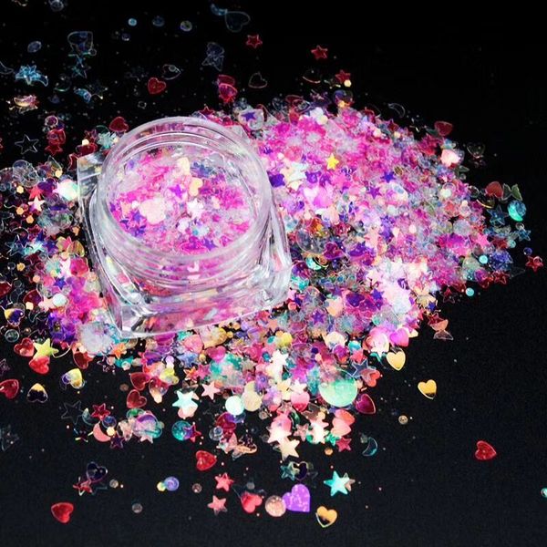 nail glitter 8pots chunky star heart sequins iridescent flakes |holographic rainbow confetti | aurora borealis (set 8), Silver;gold
nail glitter 8pots chunky star heart sequins iridescent flakes |holographic rainbow confetti | aurora borealis (set 8), Silver;gold
