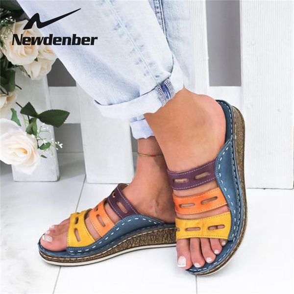 newdenber women platform wedge slides stitching sandals summer ladies open toe casual beach shoes femmes sandales, Black
newdenber women platform wedge slides stitching sandals summer ladies open toe casual beach shoes femmes sandales, Black