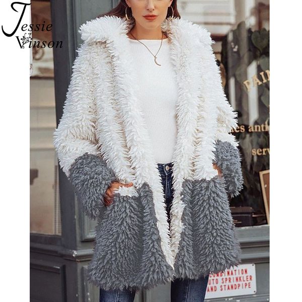 women's fur & faux jessie vinson turn-down collar white grey jacket coat women casual winter fuzzy warm long cardigan female, Black
women's fur & faux jessie vinson turn-down collar white grey jacket coat women casual winter fuzzy warm long cardigan female, Black