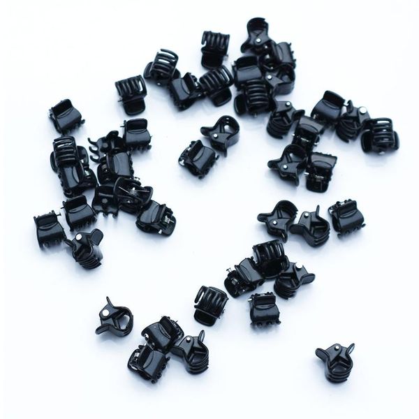 100pcs black pplastic clip 1cm mini cute hair clip korean version strange hand small claw hair accessories, Golden;silver 
100pcs black pplastic clip 1cm mini cute hair clip korean version strange hand small claw hair accessories, Golden;silver
