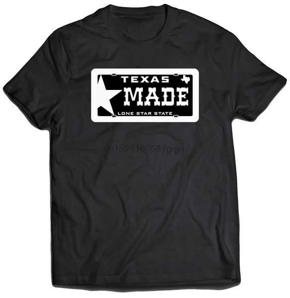 men t shirt texas made license plate
