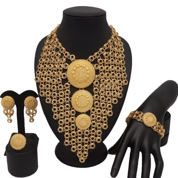 new design african jewelry sets dubai gold color fine wedding big jewellery set bridal jewerly, Silver
new design african jewelry sets dubai gold color fine wedding big jewellery set bridal jewerly, Silver