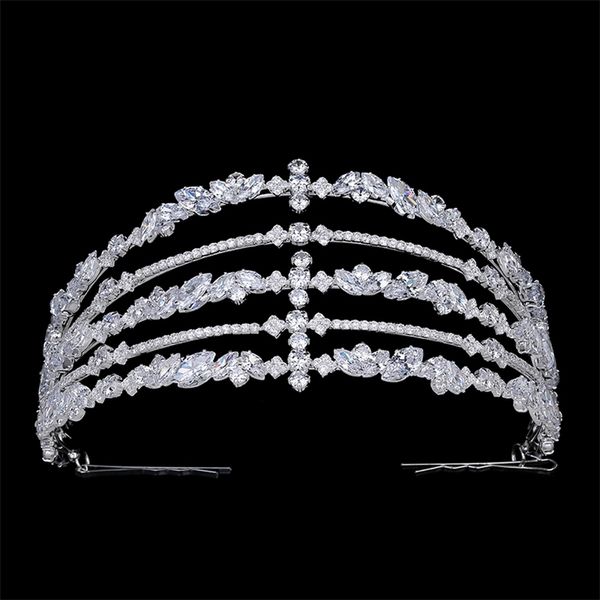 hadiyana luxury cubic zirconia wedding tiara bride hair accessories tiaras princess crown party bc4721 y200807, White;golden
hadiyana luxury cubic zirconia wedding tiara bride hair accessories tiaras princess crown party bc4721 y200807, White;golden