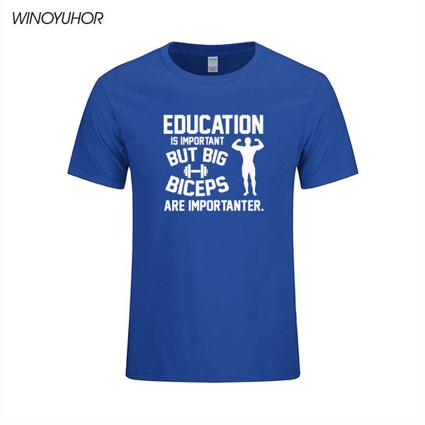 education is important big biceps are importanter men's t-shirts funny printed men cotton t shirt fitness tees camiseta
education is important big biceps are importanter men's t-shirts funny printed men cotton t shirt fitness tees camiseta