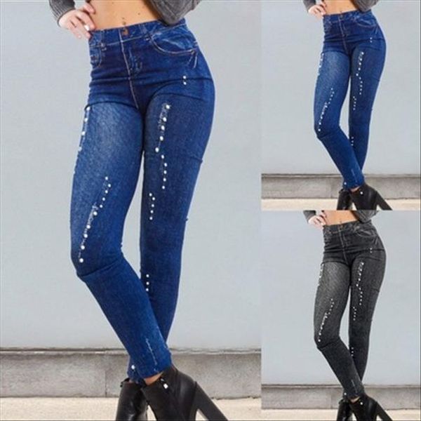 women high waist seamless fitness stretch leggings faux jeans printing beading leggin drop shipping good quality, Black
women high waist seamless fitness stretch leggings faux jeans printing beading leggin drop shipping good quality, Black