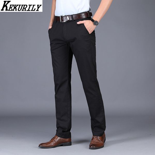 men's pants brand straight men spring summer suit long trousers male business casual breathable pant high grade pure color, Black
men's pants brand straight men spring summer suit long trousers male business casual breathable pant high grade pure color, Black