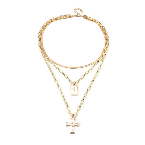 pendant necklaces alloy cross portrait three laye choker necklace for women jewelry collares chains girl accessories aesthetics suspension x, Silver
pendant necklaces alloy cross portrait three laye choker necklace for women jewelry collares chains girl accessories aesthetics suspension x, Silver