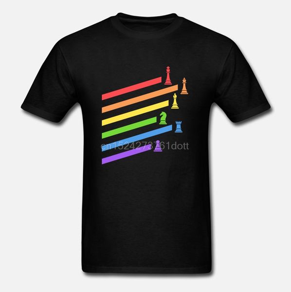 men t-shirt rainbow chess pieces boardgames nerd tshirt women t shirt