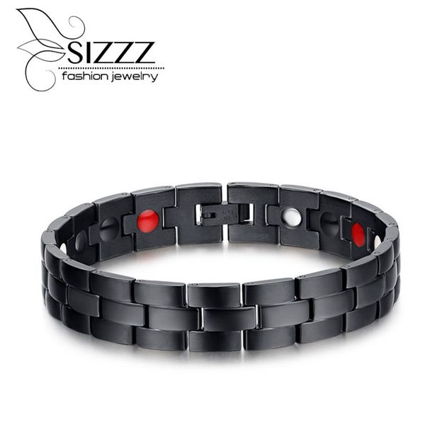 sizzz blue and black magnetic bracelet trend magnet titanium steel bracelet&bangles for men, Golden;silver
sizzz blue and black magnetic bracelet trend magnet titanium steel bracelet&bangles for men, Golden;silver