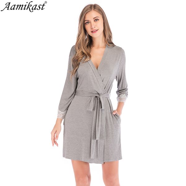 aamikast modal lace womens robe 3/4 sleeve solid loose v neck self belt bathrobe night robes night grow kimono robe pajama, Black;red
aamikast modal lace womens robe 3/4 sleeve solid loose v neck self belt bathrobe night robes night grow kimono robe pajama, Black;red