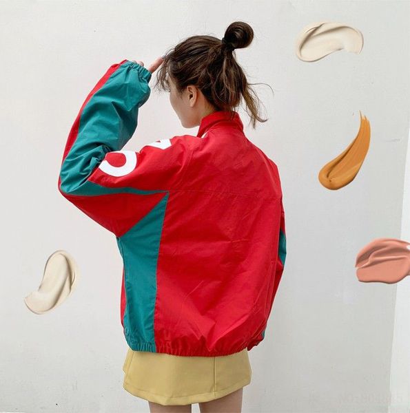 new women's windbreaker 20fw autumn loose casual jacket fashion color matching stand-up collar cardigan trend letter baseball uniform t, Black;brown
new women's windbreaker 20fw autumn loose casual jacket fashion color matching stand-up collar cardigan trend letter baseball uniform t, Black;brown