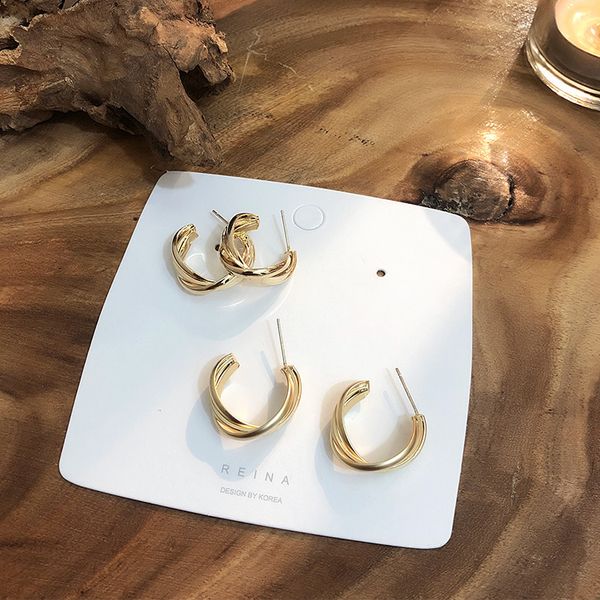 hoop & huggie fashion korean earrings for women simple temperament matte metal earring classic twisted exaggerated gold wedding jewelry, Golden;silver
hoop & huggie fashion korean earrings for women simple temperament matte metal earring classic twisted exaggerated gold wedding jewelry, Golden;silver