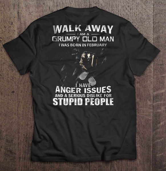 мужчины футболка walk away i am сварливый старец я родился в феврале проблема anger у меня есть veteran версия женщина футболка
мужчины футболка walk away i am сварливый старец я родился в феврале проблема anger у меня есть veteran версия женщина футболка